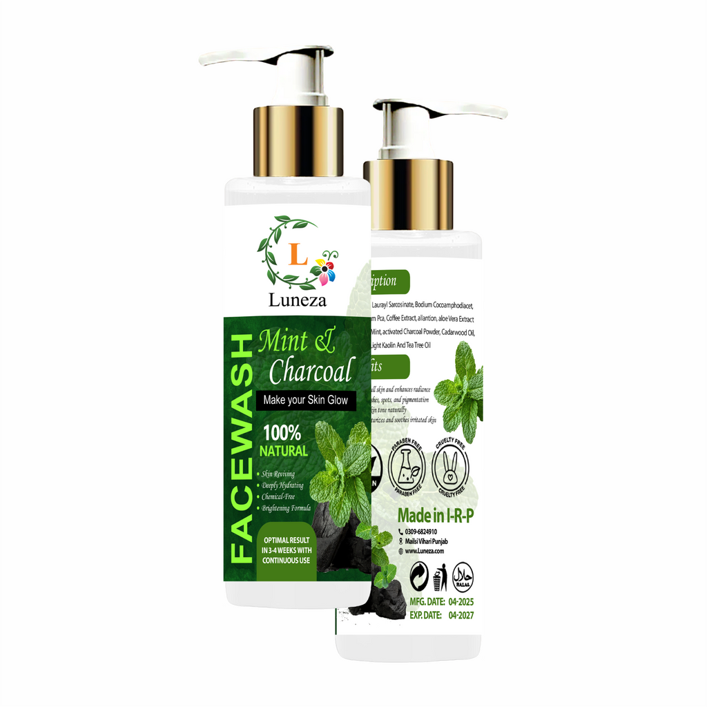 Luneza Mint & Charcoal Face Wash