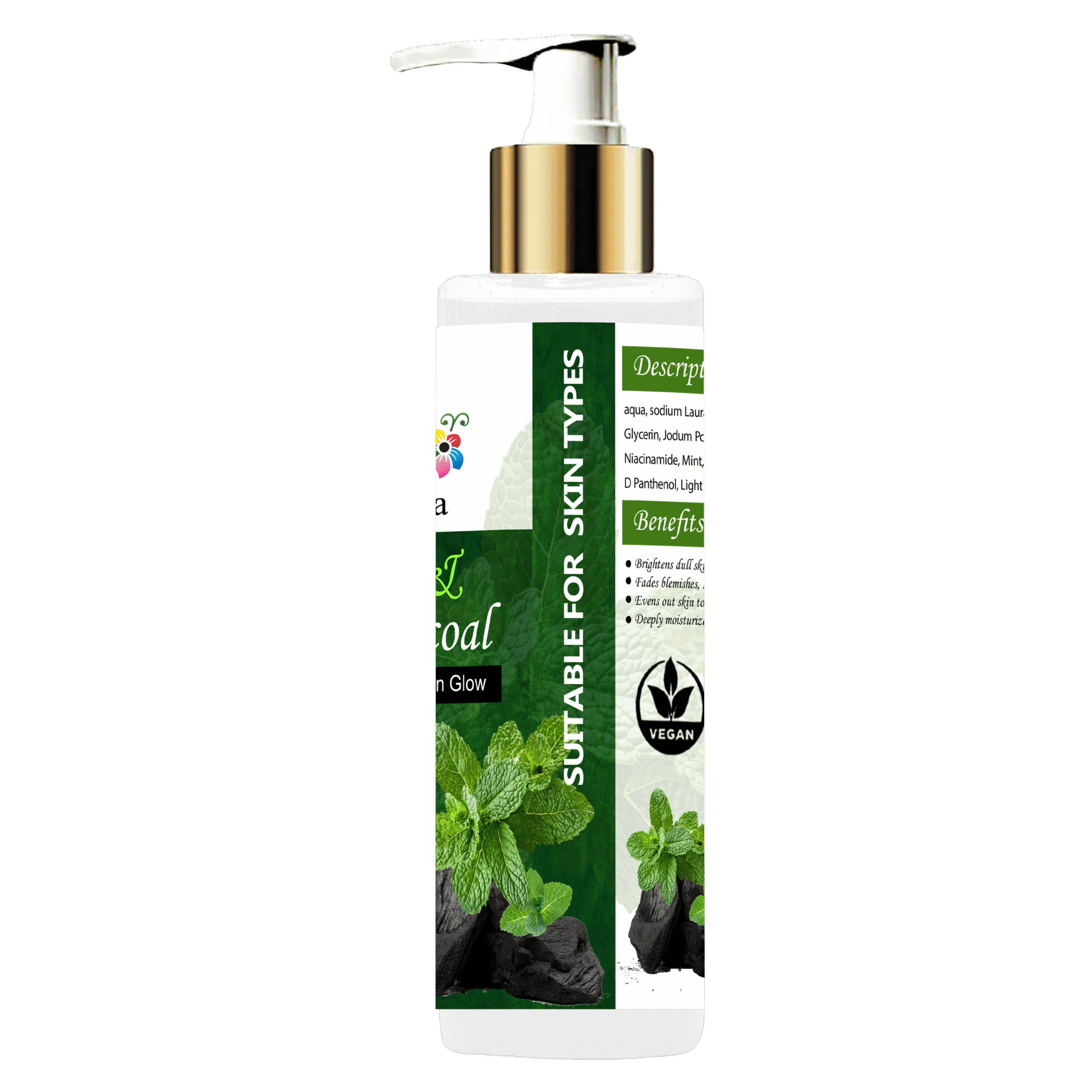 Luneza Mint & Charcoal Facewash - Image 2