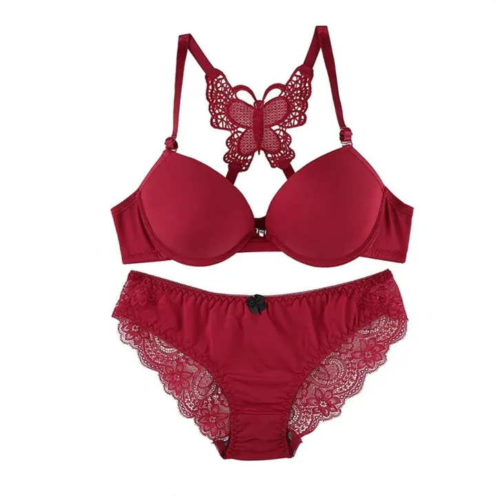 Front Open Push-Up Padded Bra for Women, Classic & Comfortable, Maroon, Available in Multiple Sizes